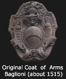 Original Coat of Arms Baglioni about 1515